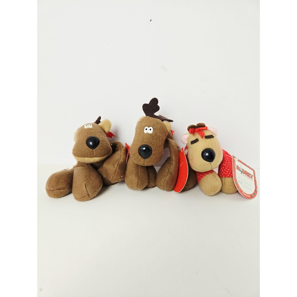 Vintage Reindeer plush Rodney Ramona Hallmark w/ tags